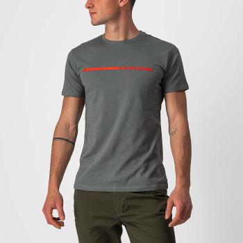 
                 CASTELLI Tricou de ciclism cu mânecă scurtă - VENTAGLIO TEE - gri/roșu  
            