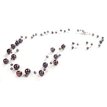 JwL Luxury Pearls Colier din perle naturale întunecate JL0325