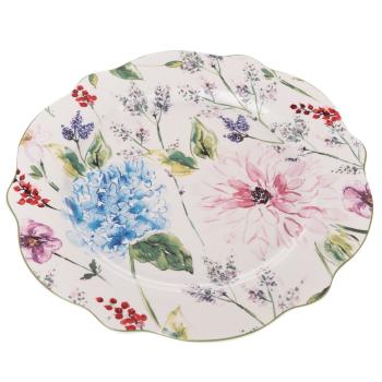 Farfurie întinsă de porțelan Flower Garden, 27 cm 