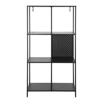 Bibliotecă neagră din metal 75x144 cm Charleston – Støraa