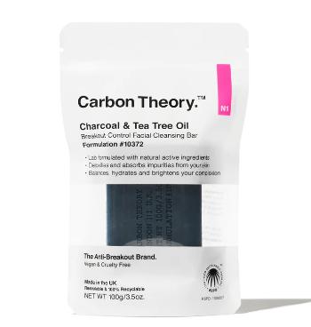 Carbon Theory Săpun facial de curățare Charcoal & Tea Tree Oil Breakout Control (Facial Cleansing Bar) 100 g