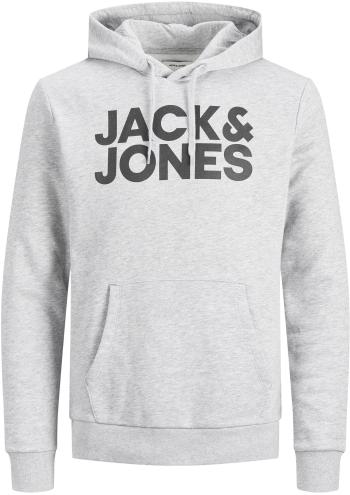 Jack&Jones Hanorac pentru bărbațiJJECORP 12152840Light GreyMelange Reg / Large Print L