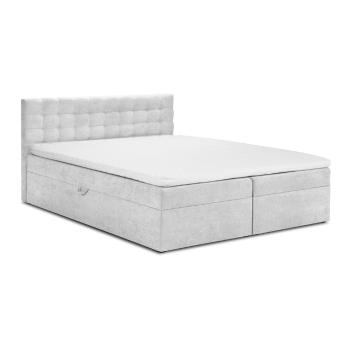 Pat dublu Mazzini Beds Jade, 160 x 200 cm, gri deschis