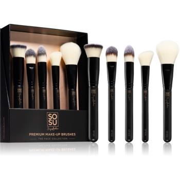 SOSU by Suzanne Jackson Premium Brushes The Face Collection set perii machiaj pentru look perfect