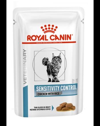 ROYAL CANIN Cat Sensitivity pui si orez 85 g x 48 hrana umeda dietetica pentru pisici adulte care prezinta reactii alimentare adverse