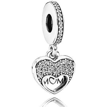Pandora  Pandantiv din argint Inimă, cu deschidere - I love my mom 792071CZ