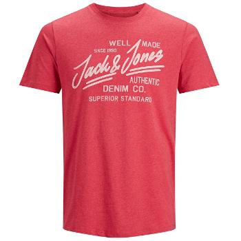 Jack&Jones Tricou bărbătesc JJEJEANS 12177533 True Red MELANGE XL