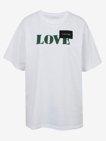 Calvin Klein Jeans Prt Love Logo Tricou Alb