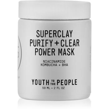 Youth To The People Superclay Purify + Clear Power Mask masca de fata pentru curatare 59 ml