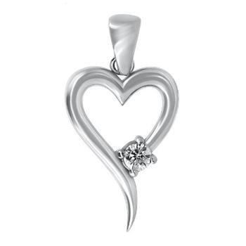 Brilio Silver Pandantiv din oțel cu cristal Romantic Inima PENT024