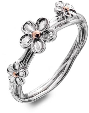 Hot Diamonds Inel cu flori de argint Forget me not DR214 50 mm