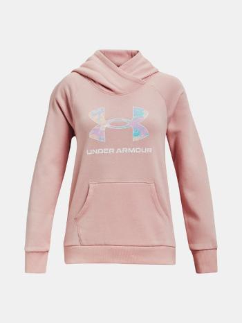 Under Armour Rival Logo Hoodie Hanorac pentru copii Roz