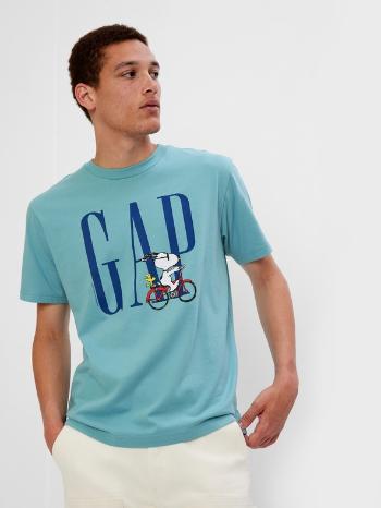 GAP GAP & Peanuts Snoopy Tricou Albastru