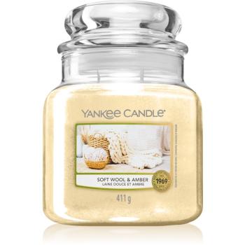 Yankee Candle Soft Wool & Amber lumânare parfumată 411 g