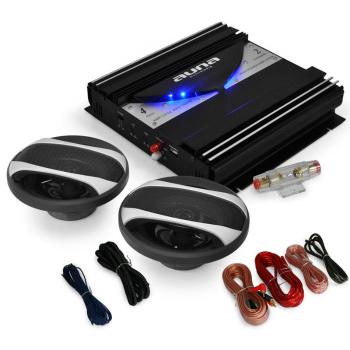 Auna Set HIFI auto "Black Line 200 'amplificator 1400W