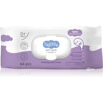 Bebble Wet Wipes Lavender șervețele umede pentru copii cu lavanda 64 buc