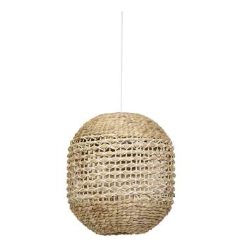 Lustră cu abajur din ratan și iarbă de mare ø 42 cm Tripoli – Light & Living