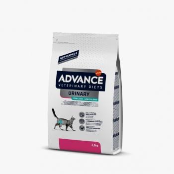 ADVANCE Veterinary Diets Urinary Sterilised Low Calorie, dietă veterinară pisici sterilizate, hrană uscată, sistem urinar, metabolism (obezitate & diabet), 2.5kg