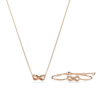 Swarovski Set de bijuterii de lux din bronz cu cristale Hyperbola 5682483 (brățară, colier)