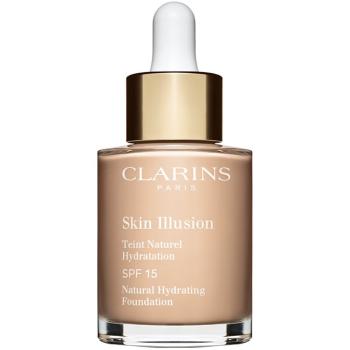 Clarins Skin Illusion Natural Hydrating Foundation makeup radiant cu hidratare SPF 15 culoare 102.5 Porcelain 30 ml