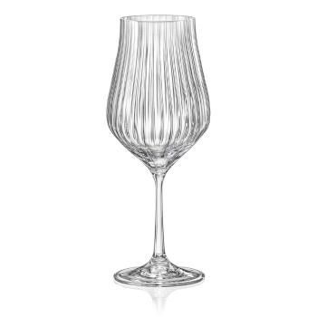 Set 6 pahare pentru vin Crystalex Tulipa Optic, 450 ml