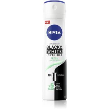 Nivea Invisible Black & White Fresh antiperspirant împotriva petelor albe și galbene 150 ml