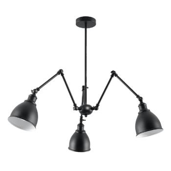 Lustră neagră cu abajur din metal 70x70 cm Matilda Shade - Nice Lamps