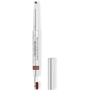 DIOR Diorshow Kabuki Brow Styler creion pentru sprancene cu pensula culoare 031 Light Brown 0,29 g