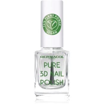 Dermacol Pure 3D lac de unghii culoare 01 Crystal Clear 11 ml