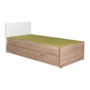 Pat pentru copii  alb/natural cu spațiu de depozitare 90x190 cm – Kalune Design