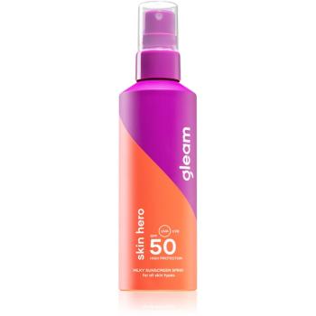 GLEAM Skin hero spray iluminator pentru plaja SPF 50 200 ml