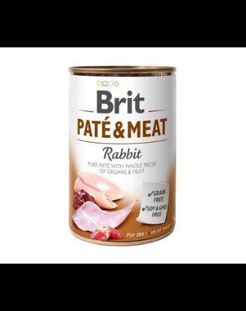 BRIT Pate&amp;Meat rabbit 400 g Hrana caini adulti, cu iepure