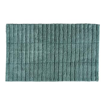 Covoraș din bumbac pentru baie Zone Tiles, 80 x 50 cm, verde petrol