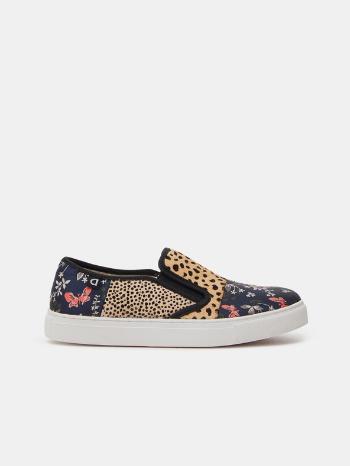 Desigual Animal Patch Slip On Albastru