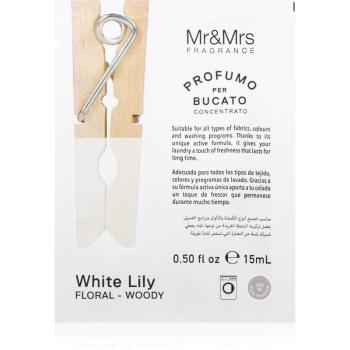 Mr & Mrs Fragrance Laundry White Lily parfum concentrat pentru mașina de spălat 15 ml