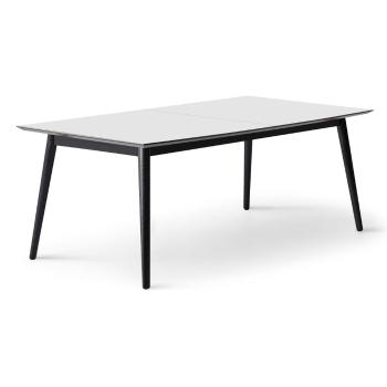 Masă de dining albă/neagră extensibilă cu blat alb 100x210 cm Meza – Hammel Furniture