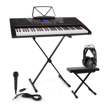 SCHUBERT Etude 225, USB orga, Set complet cu căști și stand & scaun, negru