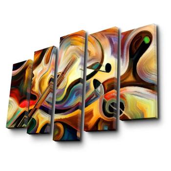 Tablou din mai multe piese Abstract Music, 105 x 70 cm