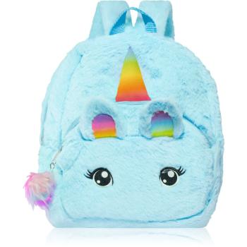 BrushArt KIDS Fluffy unicorn backpack Large rucsac pentru copii Blue (29 x 33 cm)