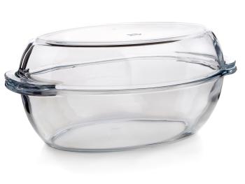 Vas de copt din sticla - transparent - Mărimea 4l, 35x20x10cm