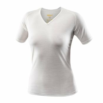 Ușor pentru femei tricou de lana Devold Briză alb MERGE 180 217 A 000A