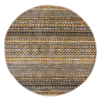 Covor galben muștar rotund 140x140 cm Camino – Flair Rugs