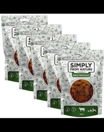 SIMPLY FROM NATURE Meat Noodles cu vita, pentru caini 5x80 g