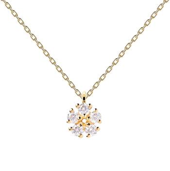 PDPAOLA Colier romantic aurit decorat cu pietre de zircon DAISY CO01-498-U