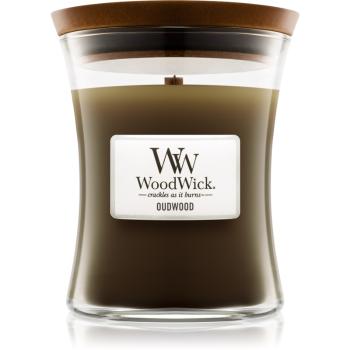 Woodwick Oudwood lumânare parfumată  cu fitil din lemn 275 g