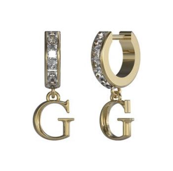 Guess Cercei eleganți placați cu aur cu cristale Huggie Me JUBE03148JWYGT/U