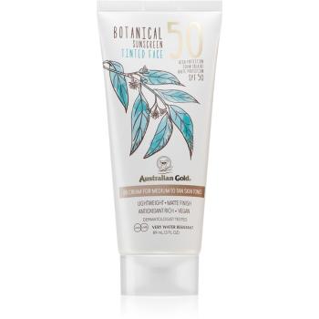 Australian Gold Botanical Tinted Face crema protectoare cu efect de tonifiere SPF 50 Medium 88 ml