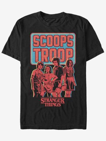 ZOOT.Fan Netflix Scoop Troops Stranger Things Tricou Negru