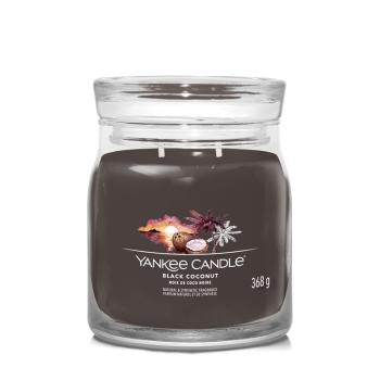 Yankee Candle Lumânare aromatică Signature sticlă medie Black Coconut 368 g