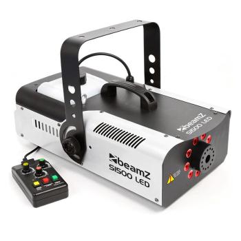 Beamz S1500LED mașină de ceață, 1500W, 9x3W, RGB, LED-uri,rezervor 2,5 L, DMX